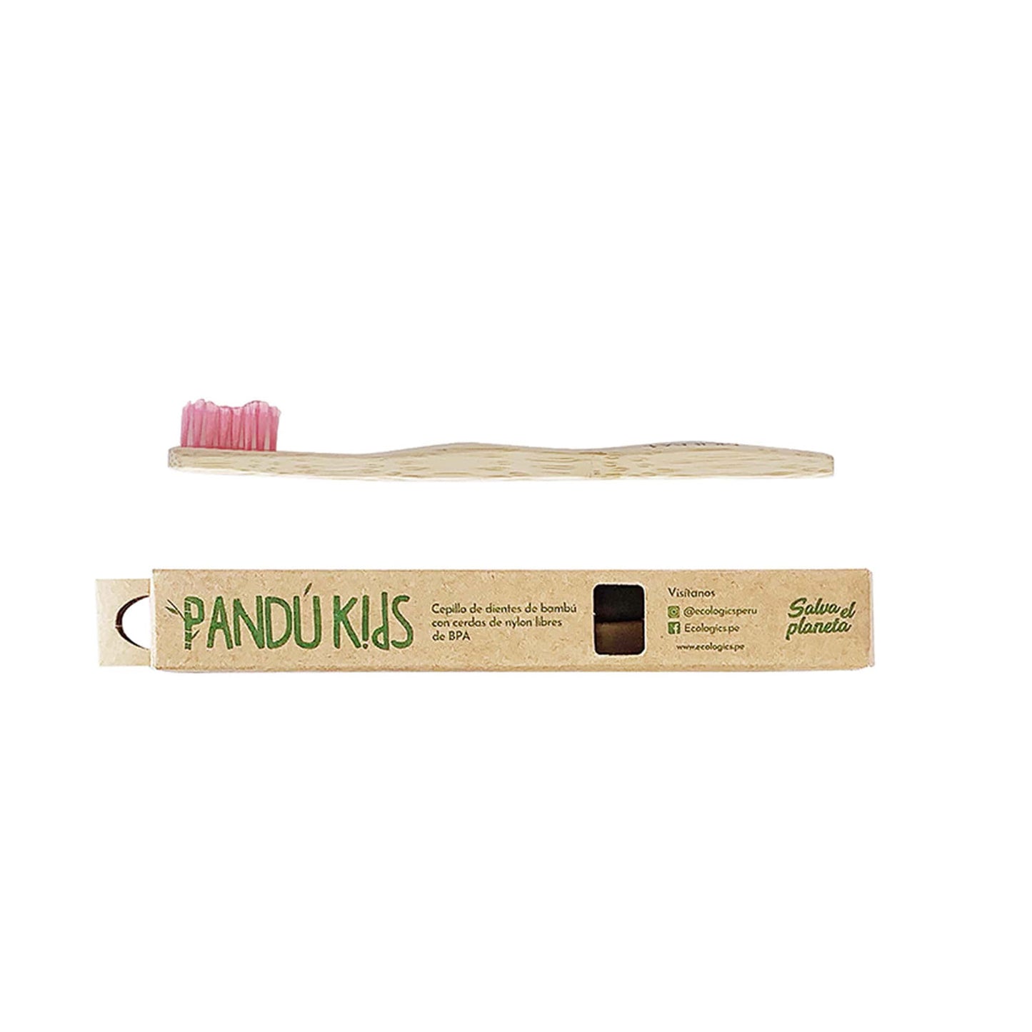 CEPILLO PANDU KIDS ROSADO - ECOLOGICS