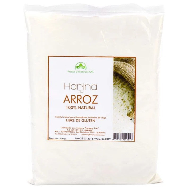 HARINAS DE ARROZ  - FRUTOS Y PROCESOS 500G