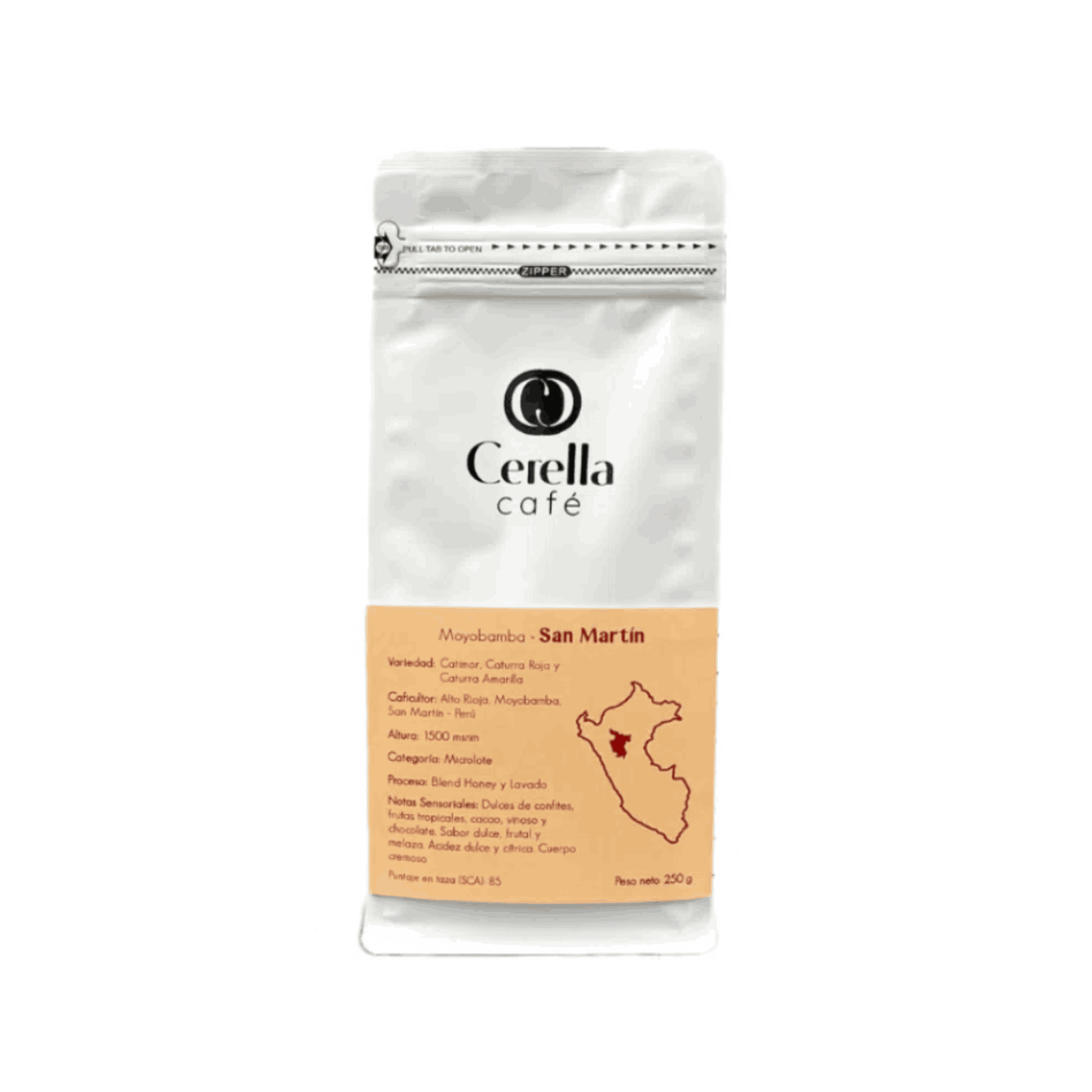 CAFE DE MOYOBAMBA SAN MARTIN CERELLA 250G