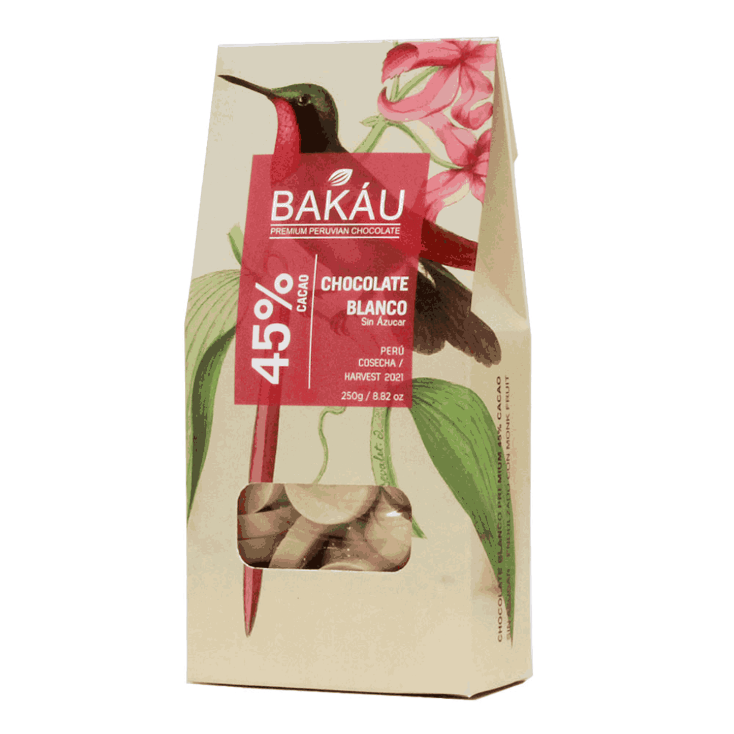 CHOCOLATE BLANCO CLASICO 45% CACAO BAKAU 100G