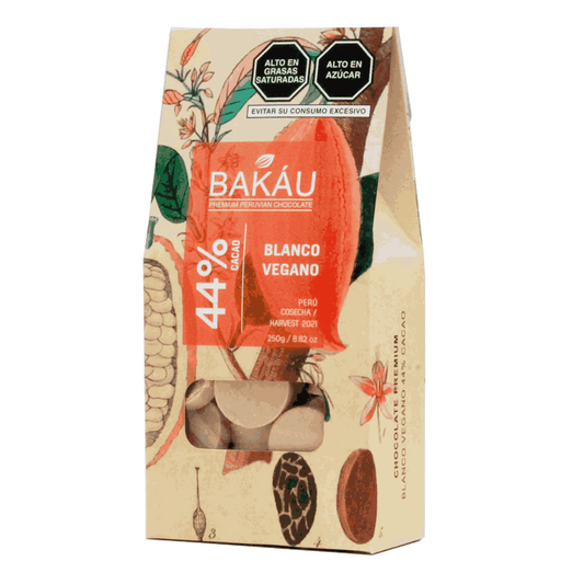 CHOCOLATE BLANCO VEGANO 44% CACAO BAKÁU 100 G