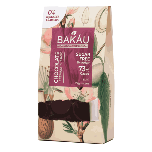 CHOCOLATE SIN AZUCAR 73% BAKÁU 100G