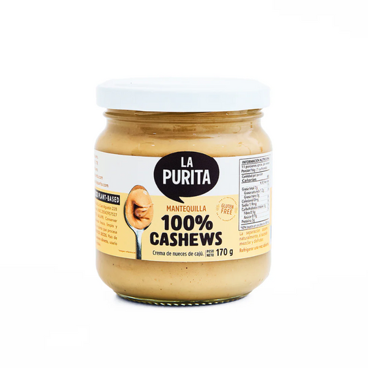 MANTEQUILLA DE CASHEW 100% 170 GR - LA PURITA