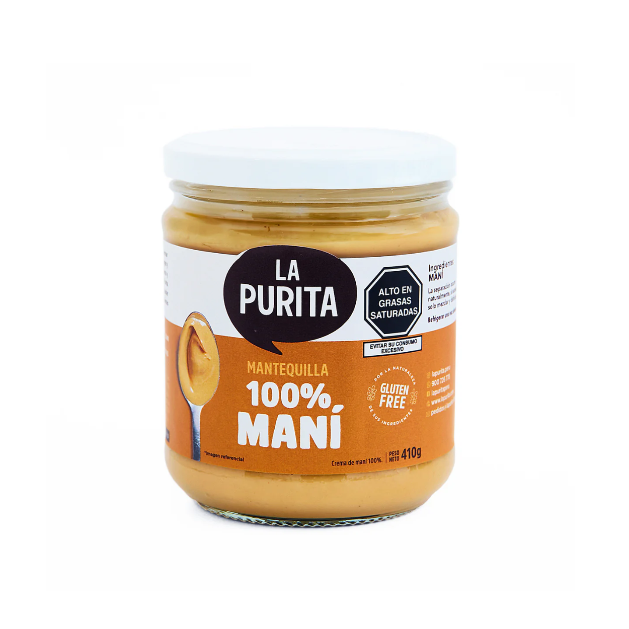 MANTEQUILLA 100% MANI 410G - LA PURITA