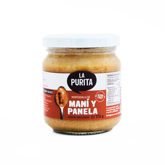 MANTEQUILLA DE MANÍ Y PANELA 170 GR - LA PURITA