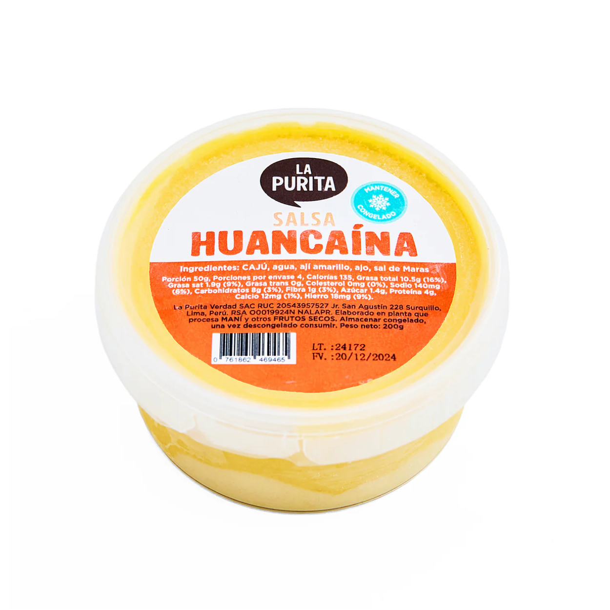 SALSA HUANCAÍNA VEGANA 200 GR - LA PURITA