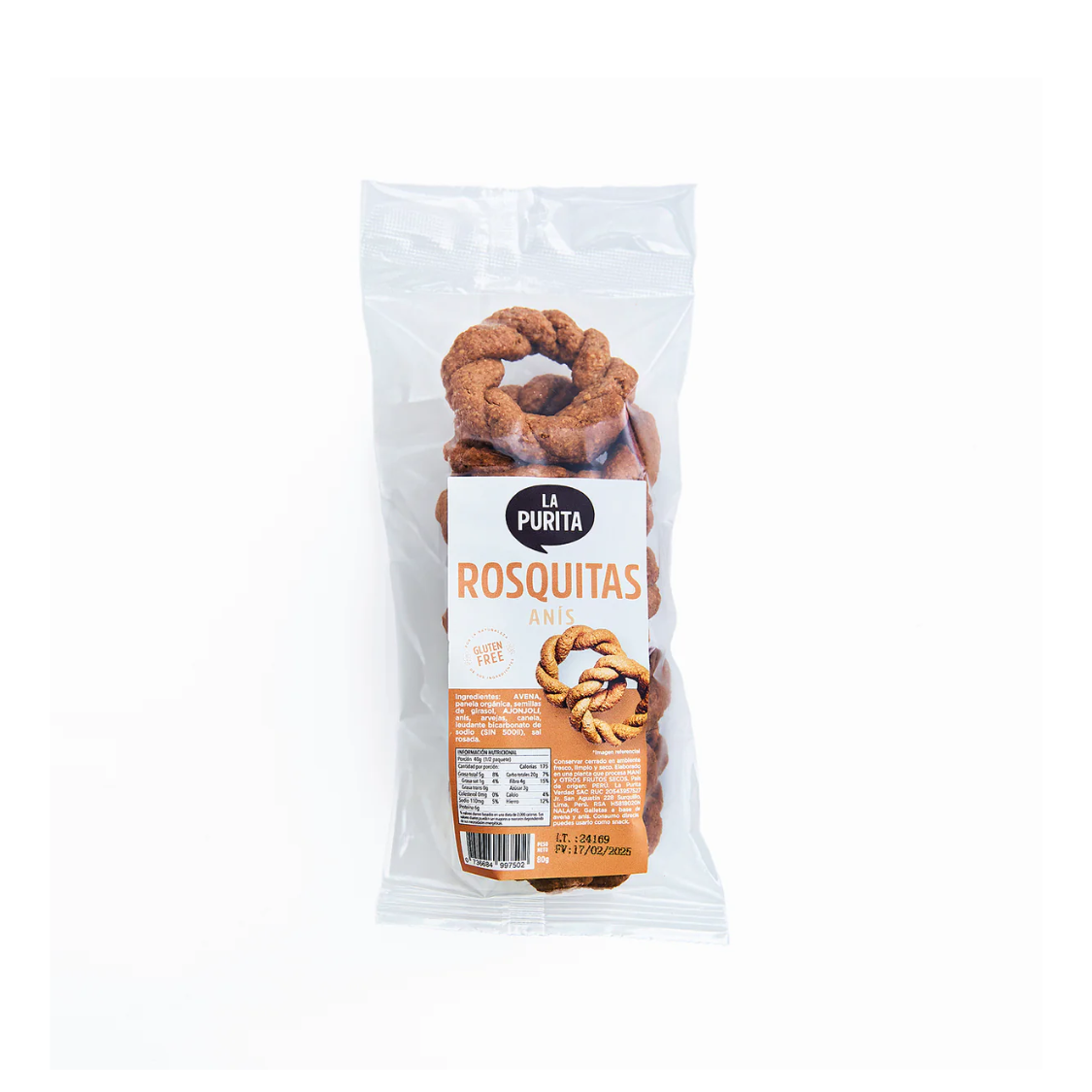 ROSQUITAS DE AVENA Y ANÍS 80 GR - LA PURITA