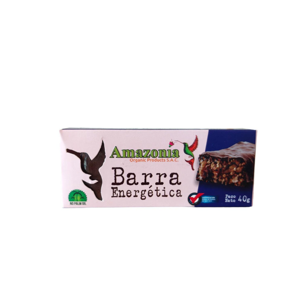 BARRA ENERGETICA DE ARÁNDANOS CON CHOCOLATE  AMAZONÍA 40G.