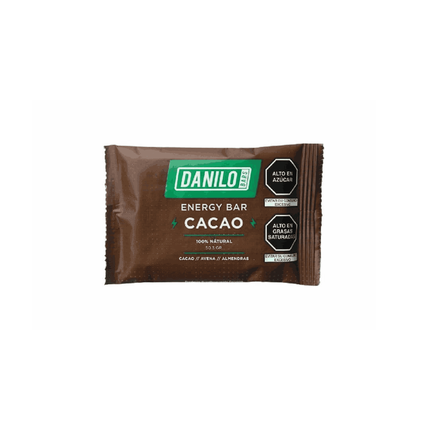 ENERGY BAR SABOR CACAO AVENAS ALMENDRAS 	DANILO 50.3 G