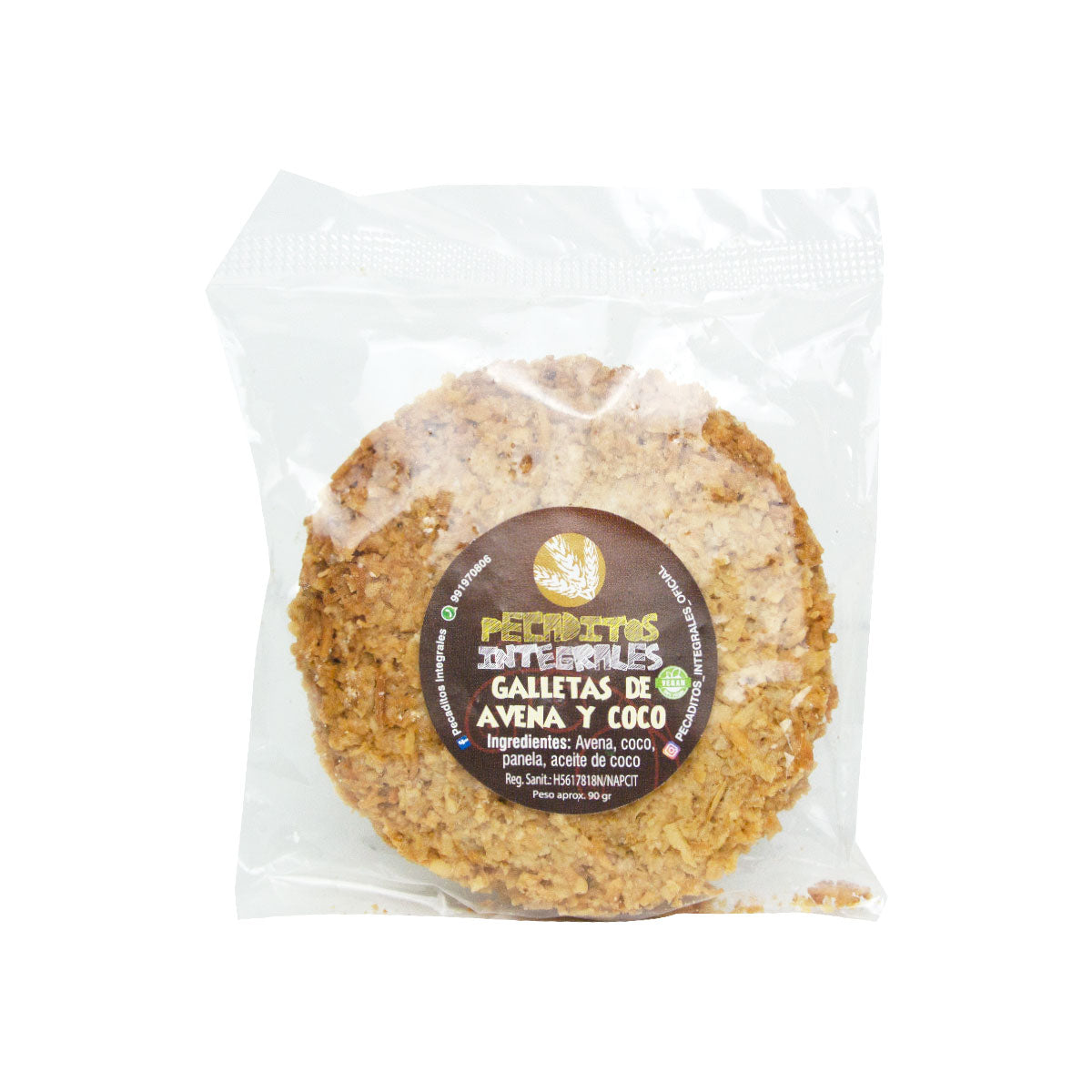 Pecaditos Integrales - Galleta de coco 90 gr