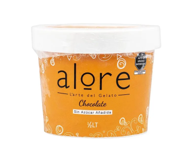 HELADO DE CHOCOLATE ALORE 1/2L SIN AZUCAR