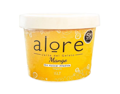 HELADO DE MANGO ALORE 1/2L SIN AZUCAR AÑADIDAS