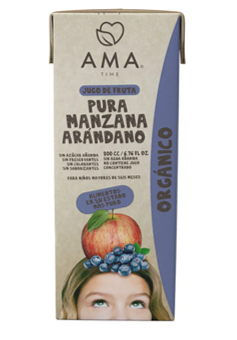 JUGO DE FRUTA DE MANZANA Y ARANDANO - AMA 200 ML ORGANICA