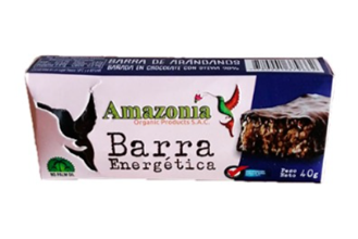 BARRA ENERGETICA DE ARÁNDANOS CON CHOCOLATE  AMAZONÍA 40G.