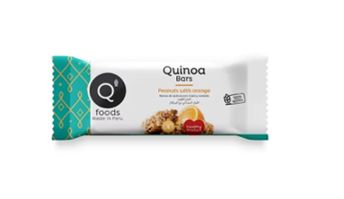 BARRA DE QUINOA MANI Y NARANJA -QFOODS