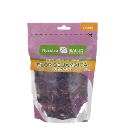 FLOR DE JAMAICA EN HOJAS 86 GR - NUESTRA SALUD