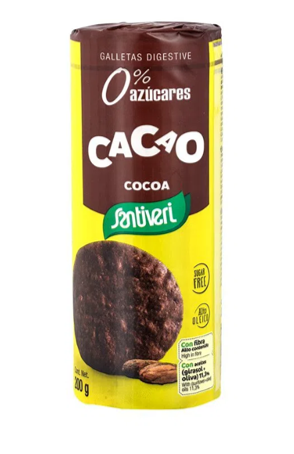 GALLETA DIGESTIVE CACAO 0% AZUCAR 200G SANTIVERI