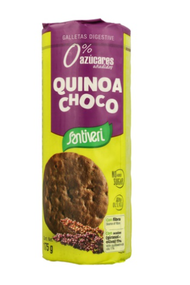 GALLETA DIGESTIVE QUINUA CHOCO - SANTIVERI