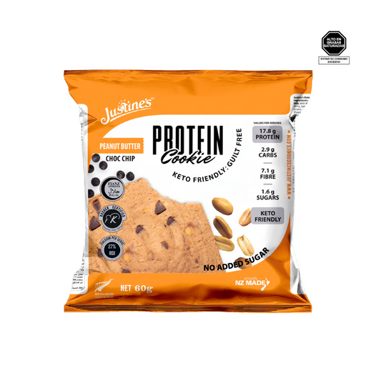 GALLETA PROTEICA PEANUT BUTTER CHIP KETO - JUSTINES 60G