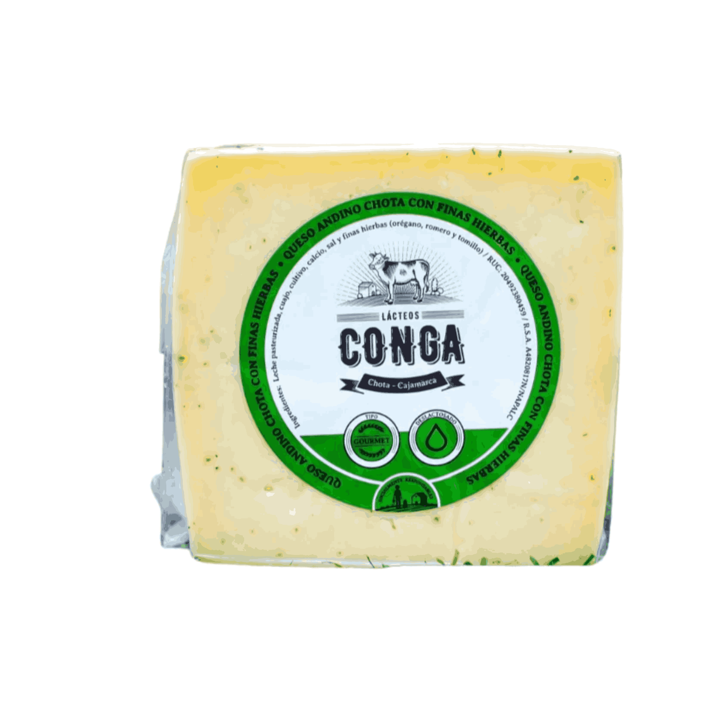 QUESO ANDINO CHOTA CON FINAS HIERBAS - CONGA