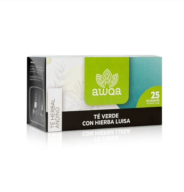 TE VERDE CON HIERBA LUISA AWQA 25 SOBRES