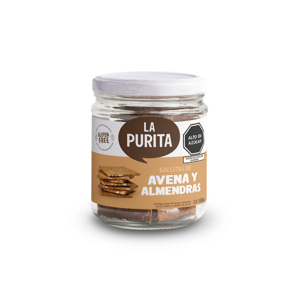 FRASCO DE GALLETA DE ALMENDRAS 130 GR - LA PURITA