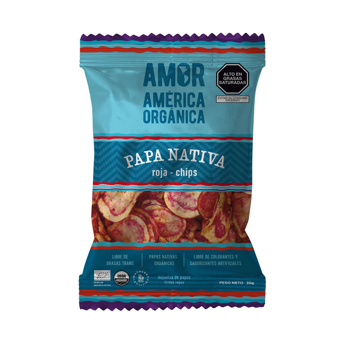 CHIPS NATIVA ROJA AMERICA ORGANICA 30G ORGANICO